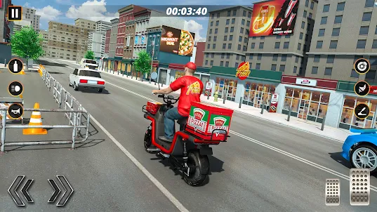 Pizza Delivery Boy Bike Game
