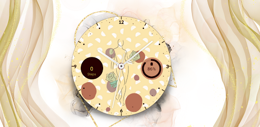 Android application Strong women watch face screenshort