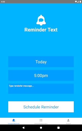 Screenshot of Reminder Text: SMS Reminders