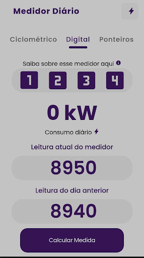Medidor Diário Screen 2