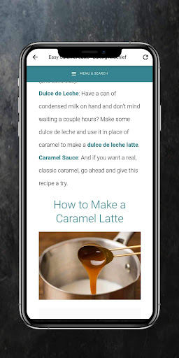 Android application Hot Coffee Recipes screenshort