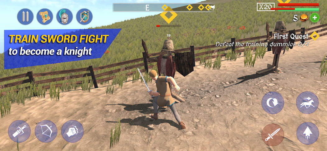 Knight RPG - Knight Simulator 0.71 APK + Мод (Unlimited money) за Android