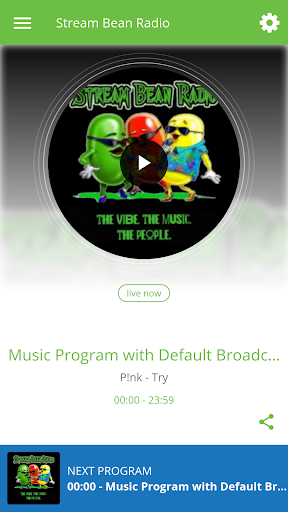 Android application Stream Bean Radio screenshort