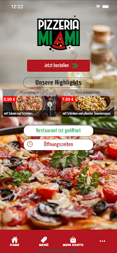 Android application Pizzeria Miami screenshort