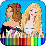 disney princess coloring book icon