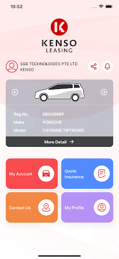 Android application Kenso Leasing screenshort