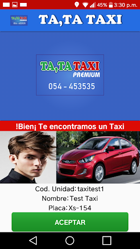 Tatataxi Cliente Screen 3