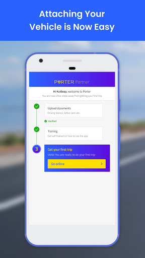 Android application Porter Driver Partner App screenshort