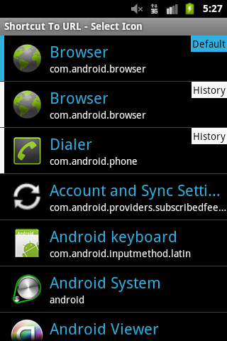 Shortcut To URL Screen 3