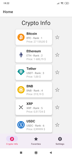 Android application CryptoInfo screenshort