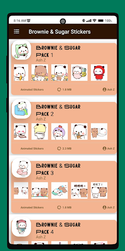 Brownie & Sugar WhaStickers Screen 3