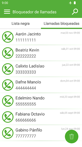 Bloqueador de números Captura de Pantalla de la Aplicación Android 4