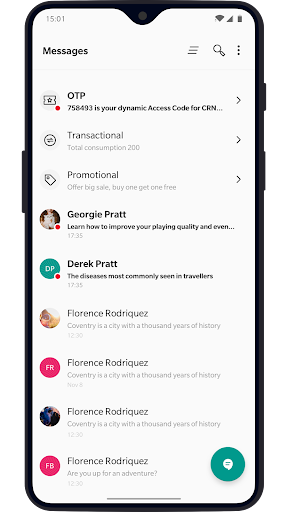 Android application OnePlus Messages screenshort