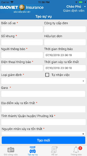 Android application Baoviet AutoClaim screenshort