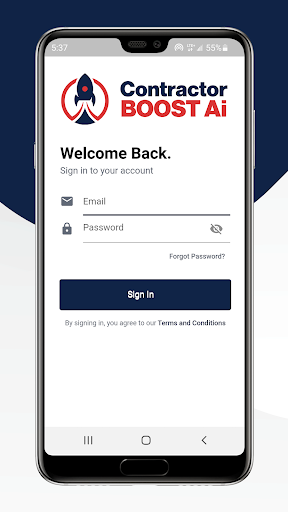 Android application Contractor Boost AI screenshort