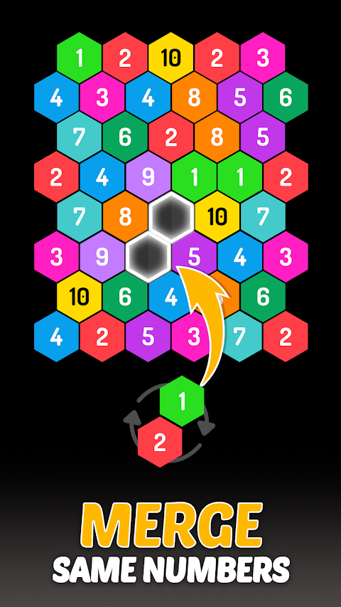 Merge Hexa - Number Puzzleのおすすめ画像1