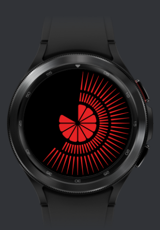 Tempus Red Android Watch Face Screen 3
