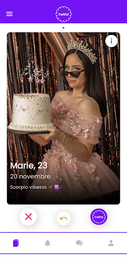 Android application Twinz - Anniversaire screenshort