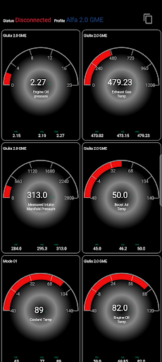 Android application My Giulia screenshort