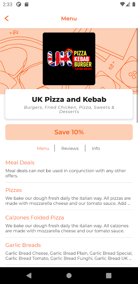 #2. UK Pizza & Kebab WF4 (Android) Ved: ActionPrompt Ltd