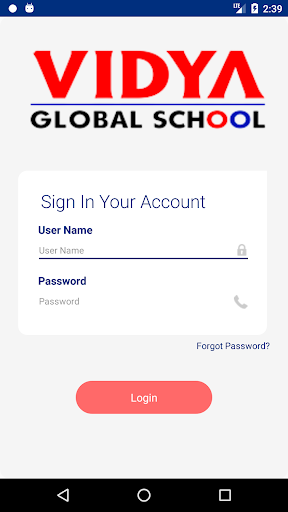 Android application Vidya Global School screenshort