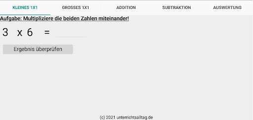 Android application Einmaleins-König screenshort