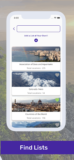 Lope - Travel Lists & Goals Screen 3