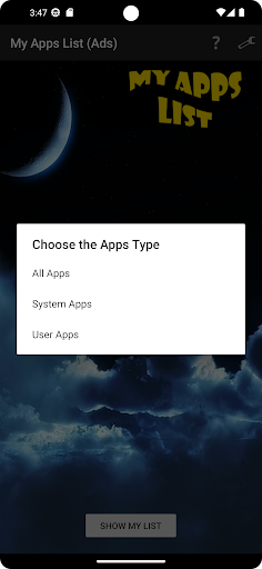My Apps List (Ads) Screen 2