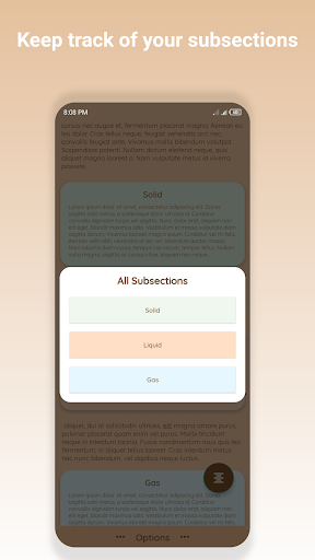 Take Note! -Create subsections Screen 2
