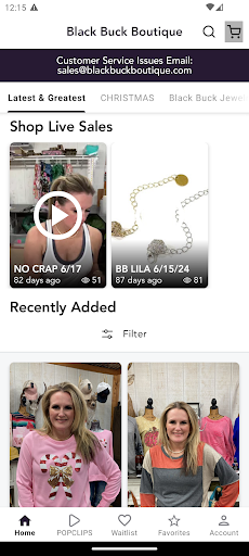 Android application Black Buck Boutique screenshort