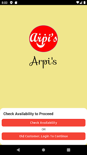 Arpis Online Meat Delivery Screen 2