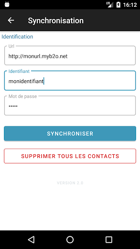 Android application myB2O Report screenshort