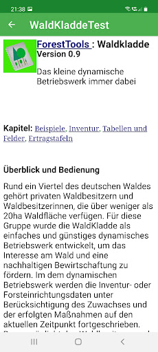 Android application WaldKladde screenshort