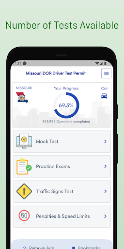 Missouri DMV Permit Test Guide Screen 3