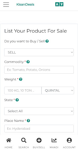 KisanDeals : Agri Trade App Screen 2