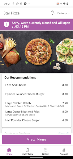 Star Pizza Screen 2