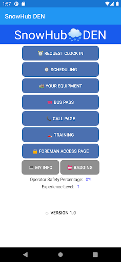 Android application SnowHub DEN screenshort