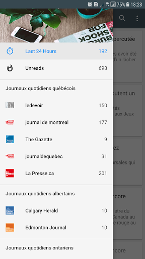Android application Canada Today screenshort