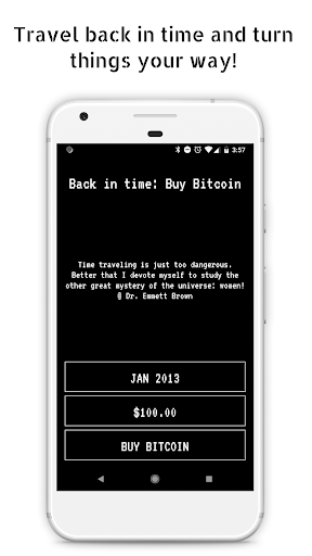 Back in time:Invest in Bitcoin Screen 2