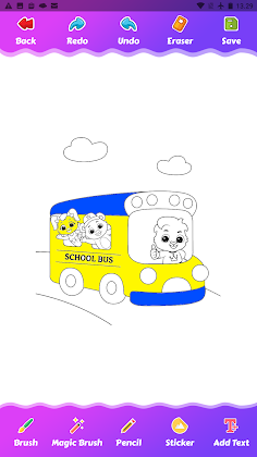 Cartoon bus coloring game - Screenshot 3