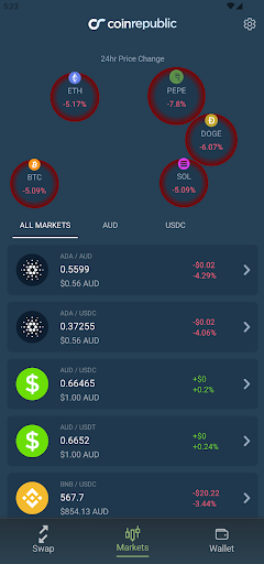 Android application CoinRepublic: Buy Store Crypto screenshort