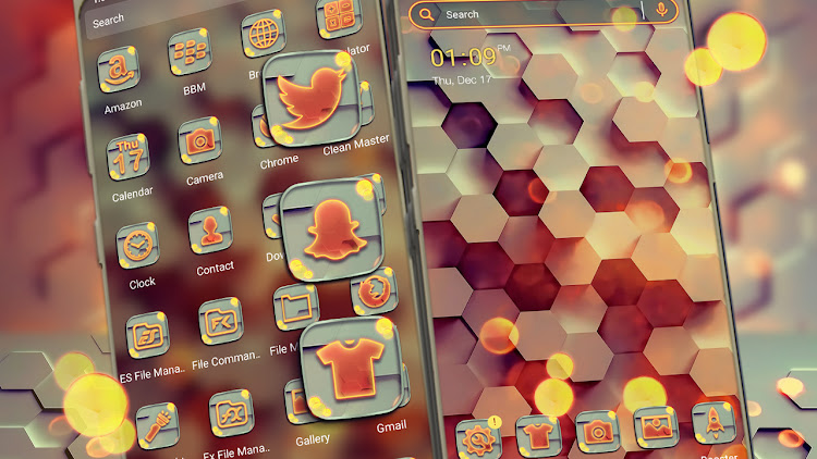 3D Hexagon Theme - 3.1 - (Android)