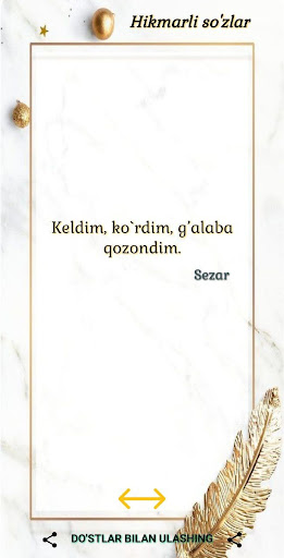 Android application Hikmatli So'zlar 2023 screenshort