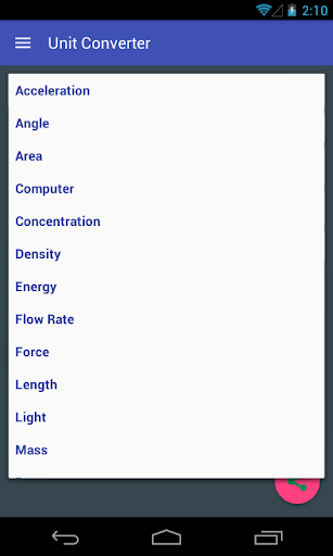 Unit Converter Screen 3