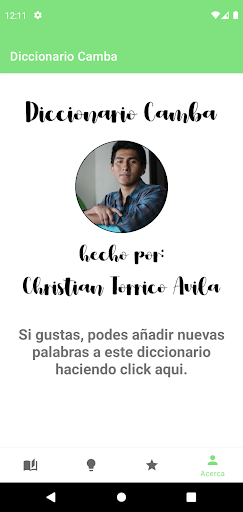 Android application Diccionario Camba screenshort