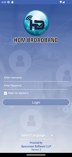 Android application Log2Space - HDM Broadband screenshort