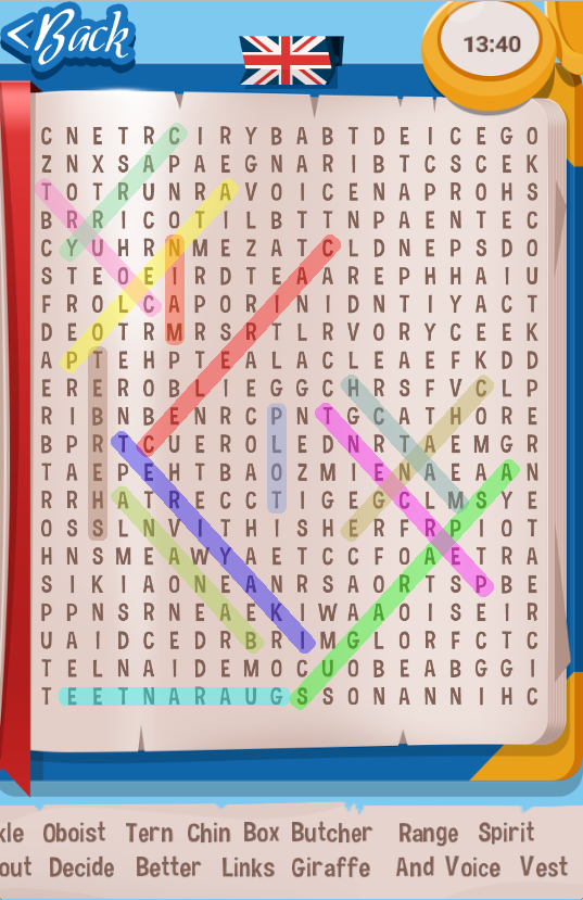 Android application Word Search screenshort