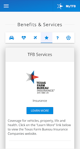 MyTFB - Texas Farm Bureau Screen 3