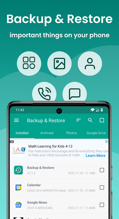 Backup and Restore - APP - 7.4.2 - (Android)