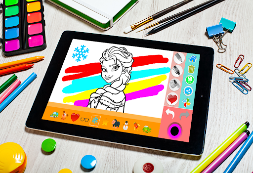 Android application ICE Princess Coloring Game. screenshort